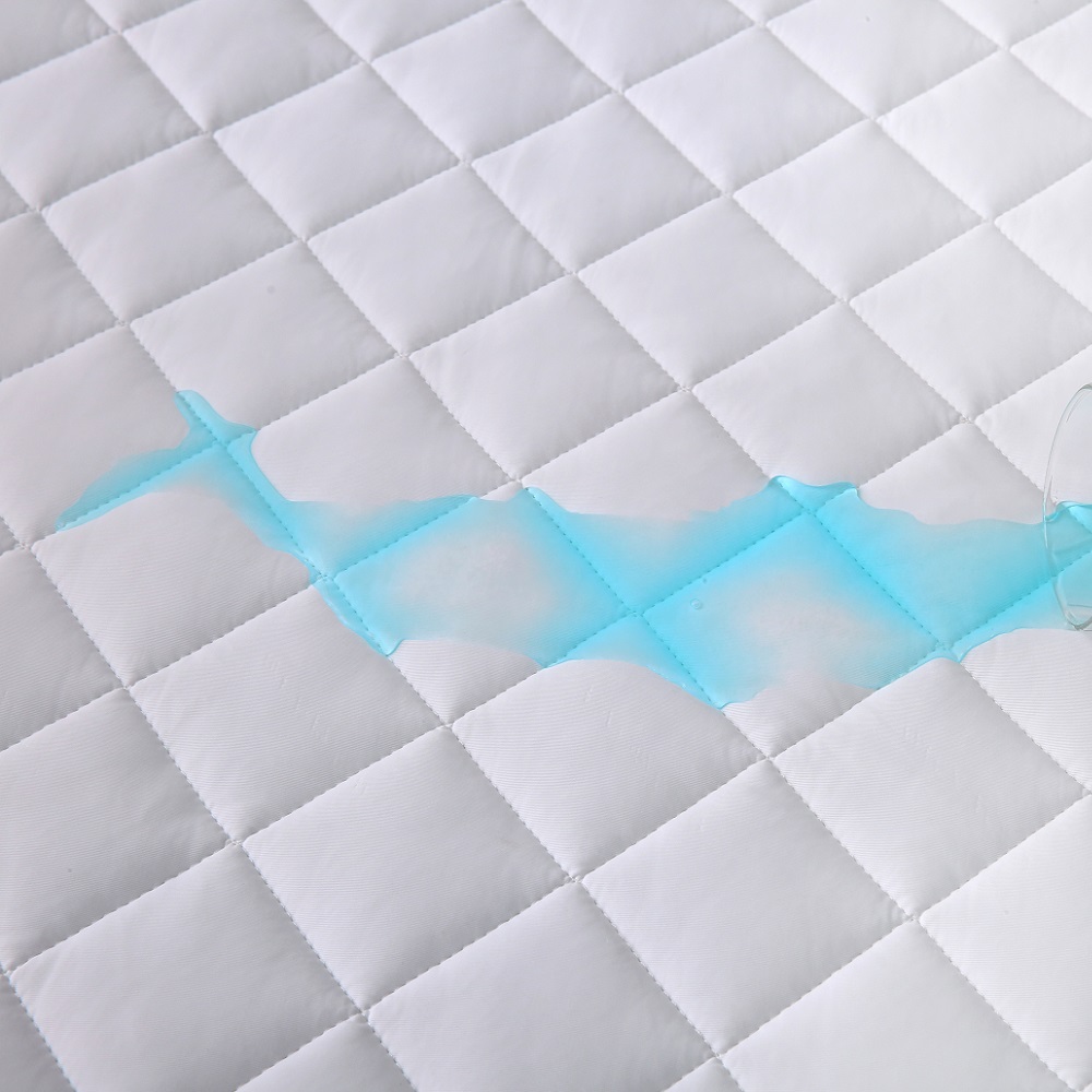 Queen Size Mattress Protector Waterproof, Cooling Mattress Topper Noiseless, Leak Proof Mattress Protector Deep Pocket Washable, Quilted Fitted Soft King Mattress Pad Cover JRX-1517