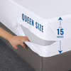 Queen (13-16 In. Deep) Mattress Encasement - 100% Waterproof, Bed Bug Proof, Hypoallergenic - Premium Zippered Six-Sided Cover JRX-2001