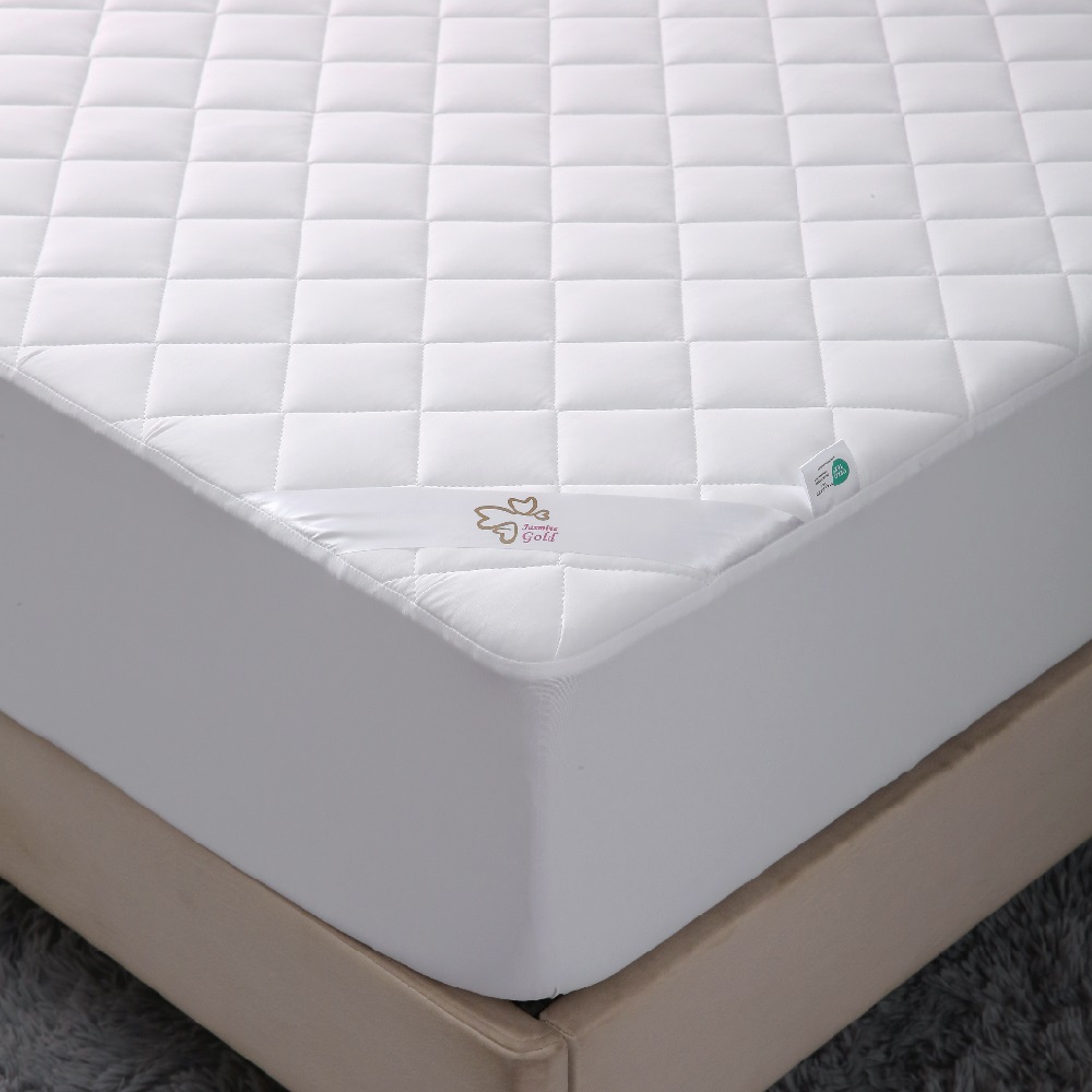 Queen Size Mattress Protector Waterproof, Cooling Mattress Topper Noiseless, Leak Proof Mattress Protector Deep Pocket Washable, Quilted Fitted Soft King Mattress Pad Cover JRX-1517
