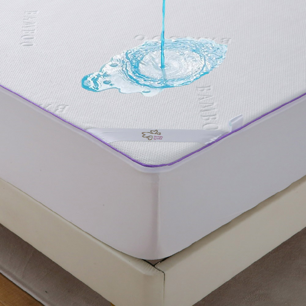 Queen Mattress Protector Waterproof Mattress Pad Washable Bamboo Viscose Mattress Cover Breathable Noiseless Bed Protector 5