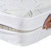 Bamboo Mattress Protector with Zipper - 100% Waterproof&Bedbug Proof Queen Size Cooling Mattress Cover - Ultra Soft Jacquard Fabric Breathable Noiseless Mattress Pad Covers - Zippered Mattress Encasem