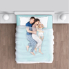 JRX-1012 Blue Stripe Nylon Cooling Knitted Jersey Fabric Laminated with TPU Waterproof Mattress Protector 