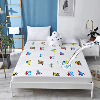 100% Cotton Cute Waterproof Mattress Protector for Boys