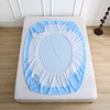 JRX-1010 Sky Blue Nylon Cooling Knitted Jersey Fabric Laminated with TPU Waterproof Mattress Protector 