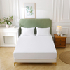 MDPE+Nylon Cooling Fiber Knitted Jersey Fabric Laminated with TPU Waterproof Fabric Mattress Protector · Full Polyester Knitted Fabric Laminated with TPU Waterproof Layer Bed Skirt — Cooling Comfort, 