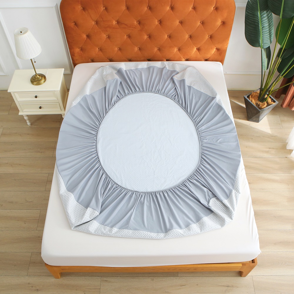 JRX-1047-PE COOLING Jacquard Laminated with TPU Waterproof Mattress Protector