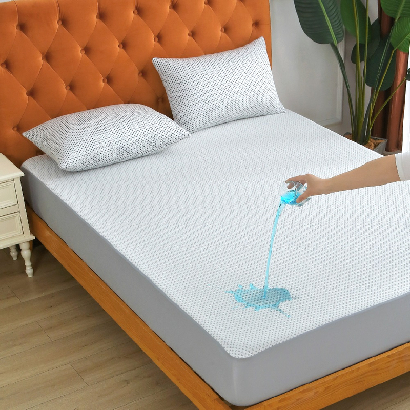 JRX-1047-PE COOLING Jacquard Laminated with TPU Waterproof Mattress Protector
