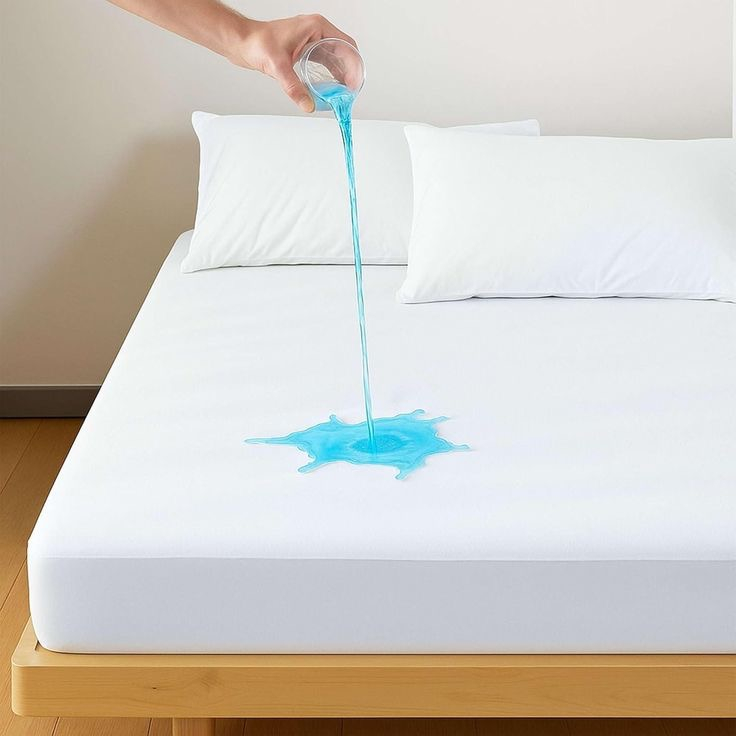 Queen Size Mattress Protector Waterproof,Mattress Cover Protector, Smooth Top Mattress Protector for Kids, Breathable Skin Friendly And Noiseless Fitted Sheet Queen Size,Polyester JRX-1002