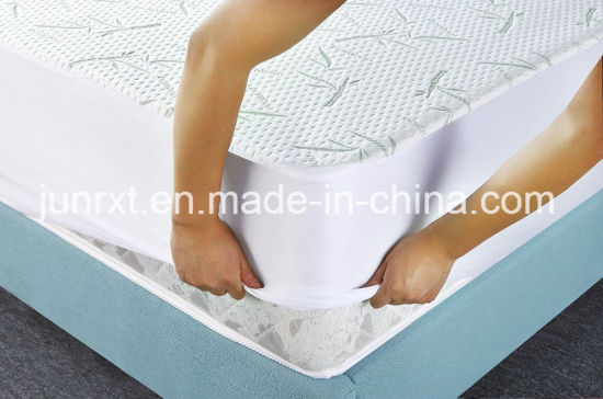 Hypoallergenic Vera-Infused Cooling Bamboo Breathable Mattress Pad Protector