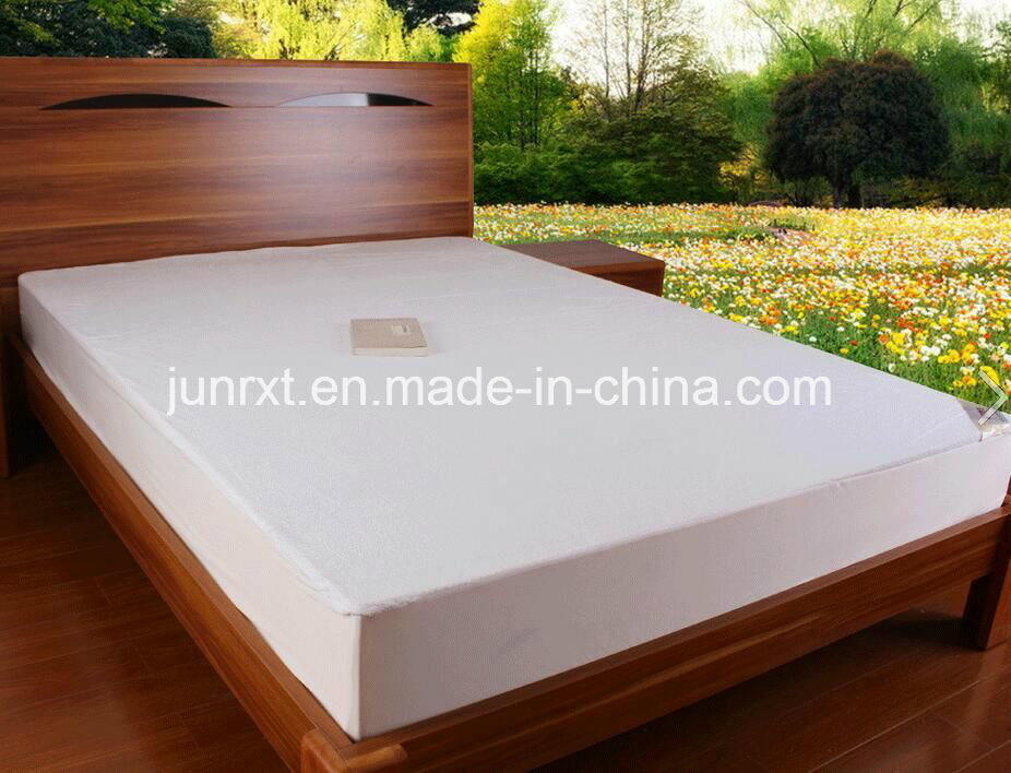 Hotel Waterproof 80% Cotton 20% Polyester Terry Cloth Laminated TPU Mattress Protector