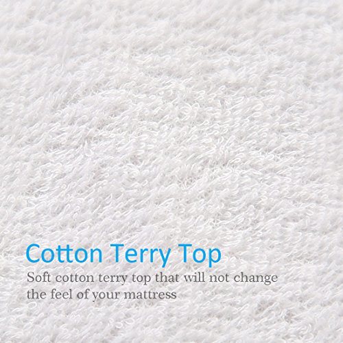 Noiseless and Soft Cotton Terry-Fitted Style Mattress Protector