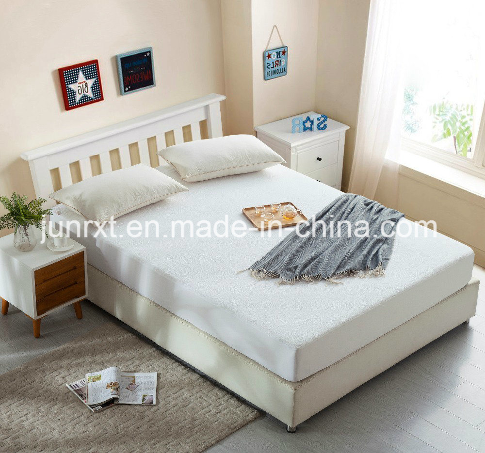 Factory Price 80% Cotton 20% Polyester Terry Cloth Laminated TPU Waterproof Mattress Protector, Terry Fitted Sheets
