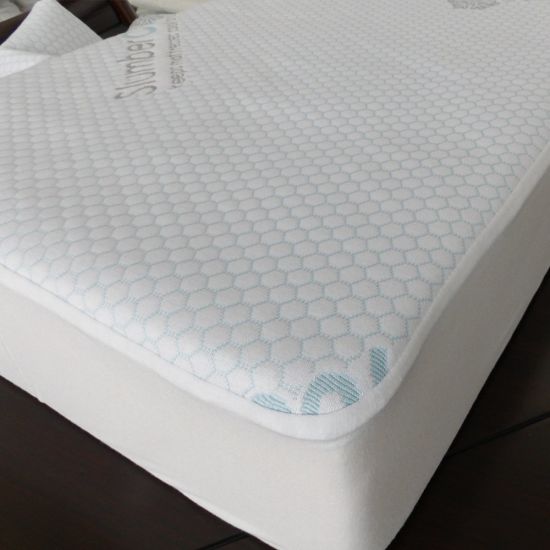 Waterproof Mattress Protector with Quilted Air Layer Jacquard Home Textile