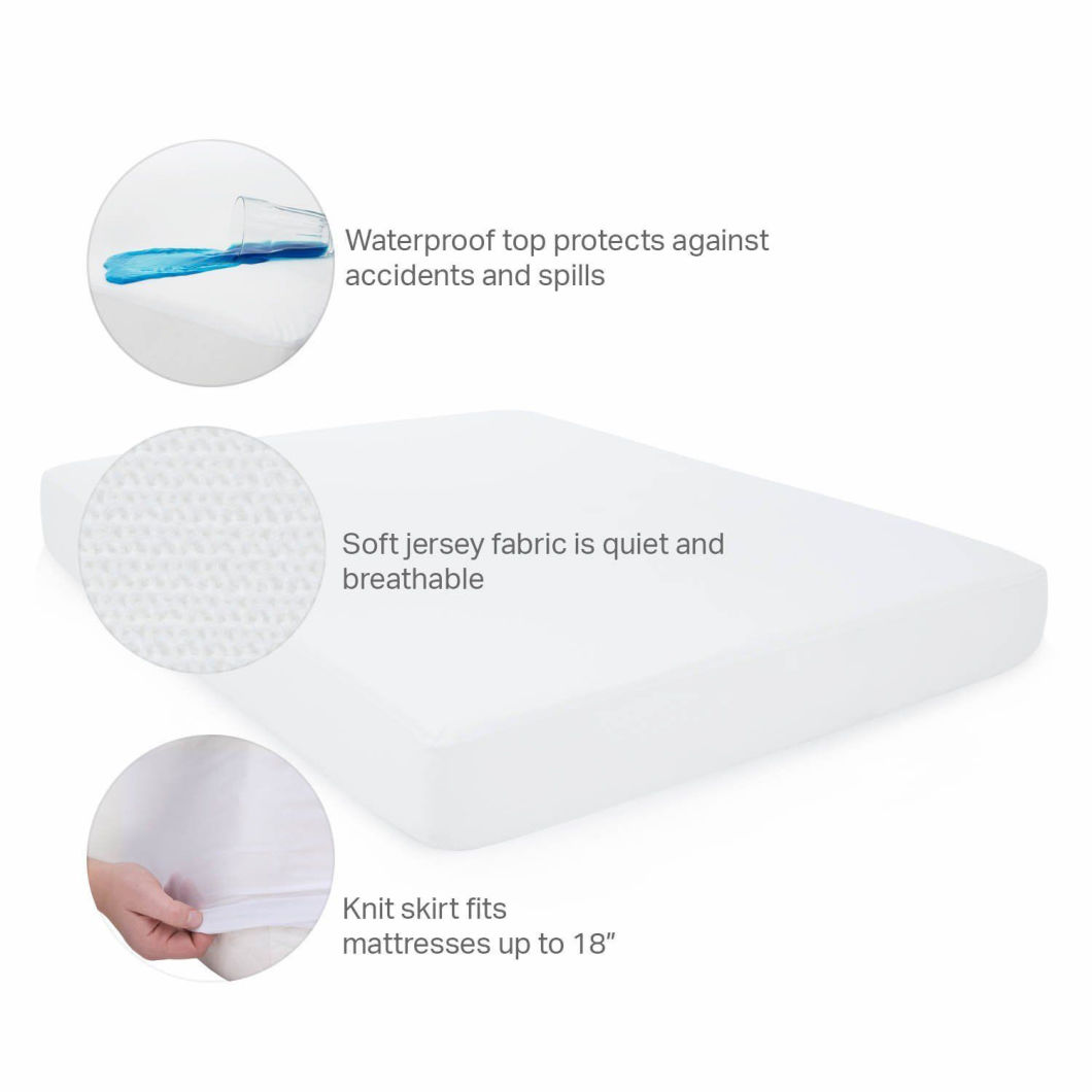 OEM Pure Cotton Waterproof Mattress Cover with Deep Pocket