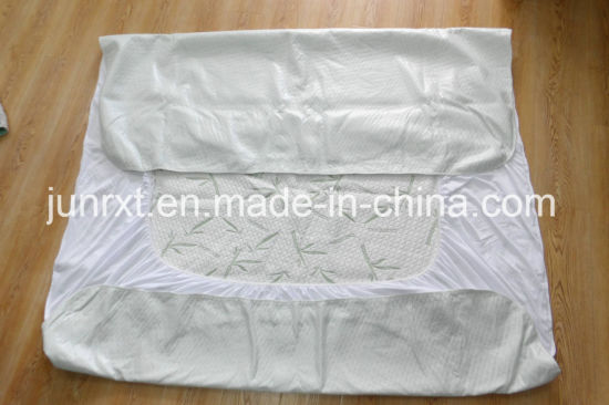 Soft Quilted Bamboo Waterproof Cot Crib Mattress Protector for Baby