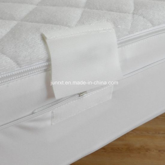 Premium Quality White Color Custom Durable Hotel Quilted Mattress Protector with Zipper