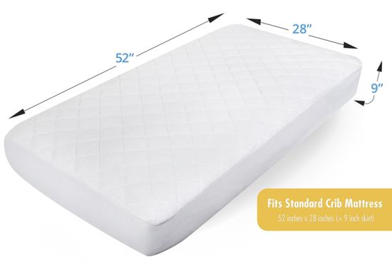 Ultra-Soft Bamboo Rayon Waterproof Crib Mattress Pad Protector