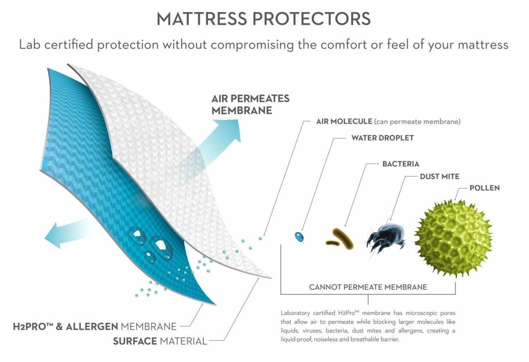 King Size Quilted Mattress Pad and Protector Fitted up to 18