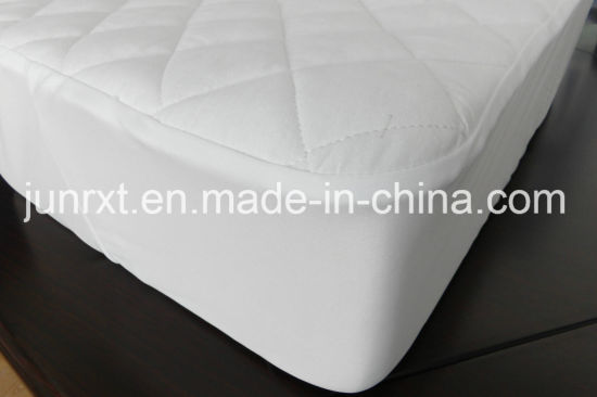 Quilted White Color 100% Cotton Fitted Crib Mattress Protector Baby Organic Waterproof Mattress Cover