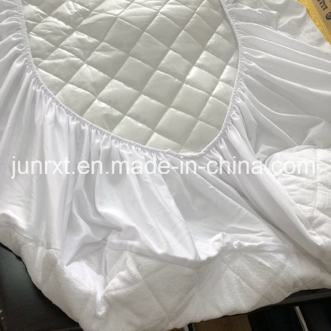 White 100% Cotton Terry Queen Size Waterproof Fitted and Mattress Protector Bed Sheet Cover