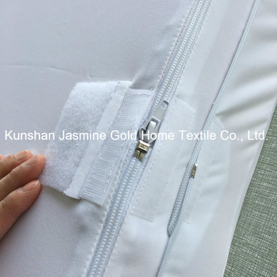 95GSM 100% Polyester Knitted Fabric Double Zipper Waterproof Mattress Encasement