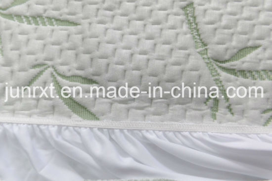 100% Bamboo Fabric and 100% Polyester Filler with TPU and Polyester Knitted Skirt Quilted Knitted Waterproof Mattress Protector