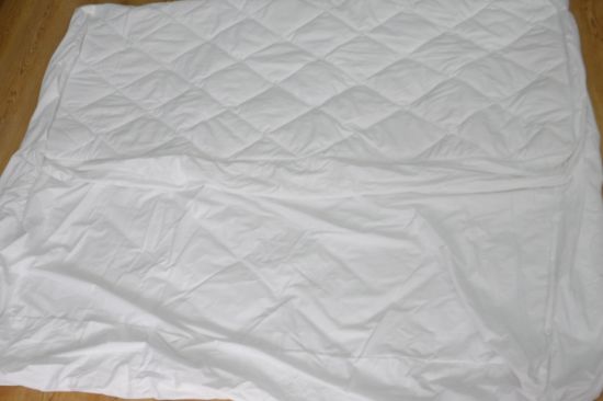 Soft 100% Polyester Knitted White Color Mattress Protector Zipper Fitted Full Cover Mattress Encasement