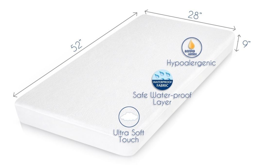 Premium Hypoallergenic 100% Cotton Terry Fitted Mattress Cover