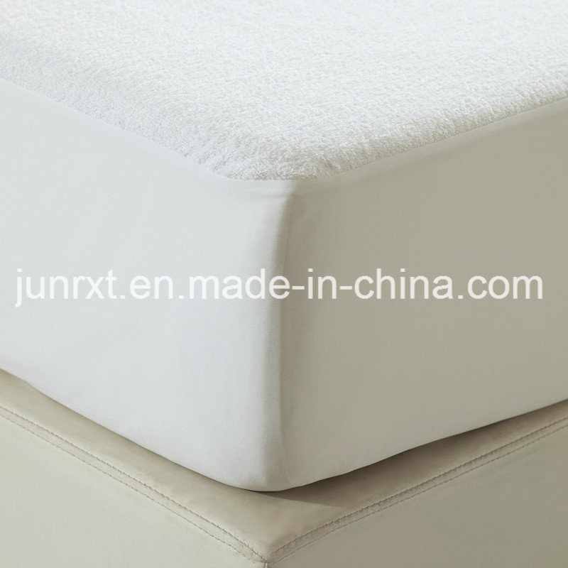 Terry Towelling with PU Covered Fabric Waterproof Mattress Protector Mattress Cover