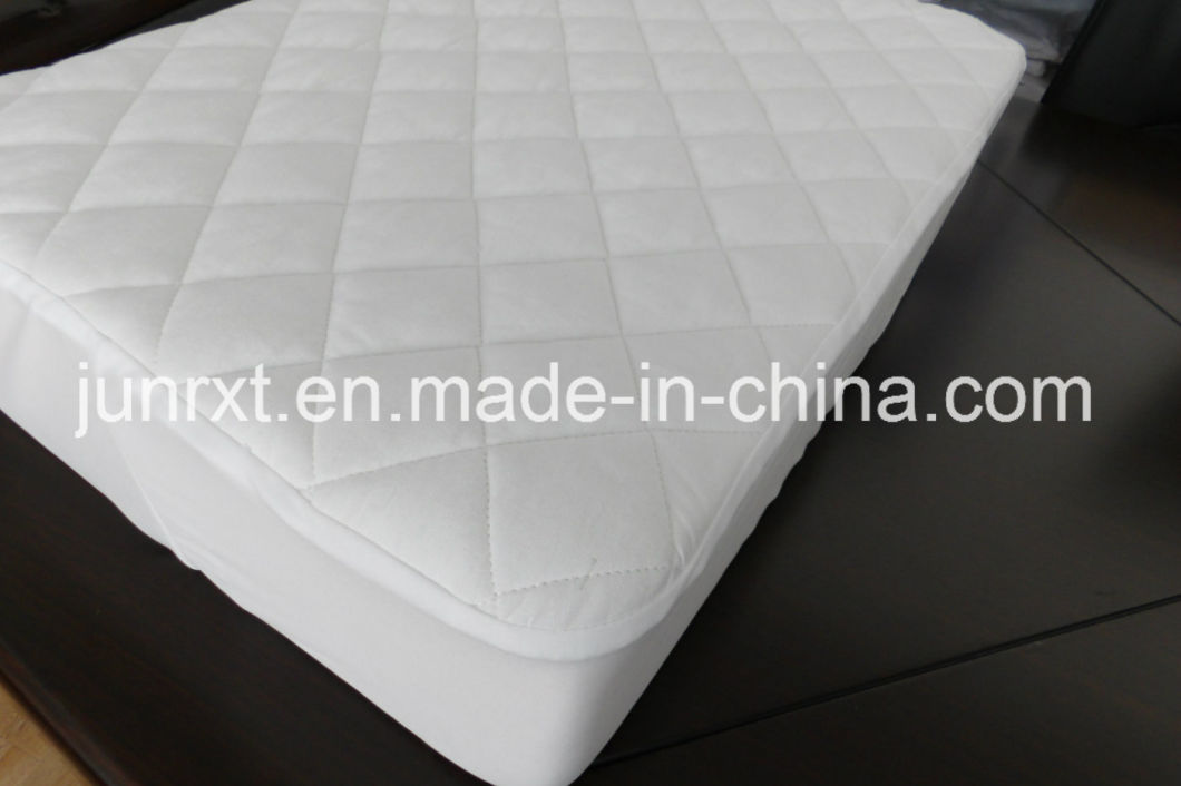 Quilted White Color 100% Cotton Fitted Crib Mattress Protector Baby Organic Waterproof Mattress Cover